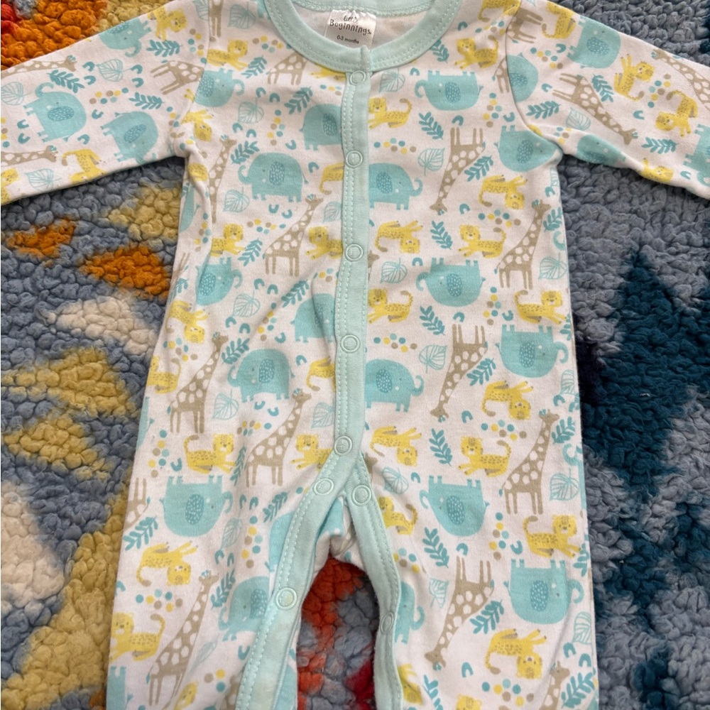 Charming Safari Print Kids Footie